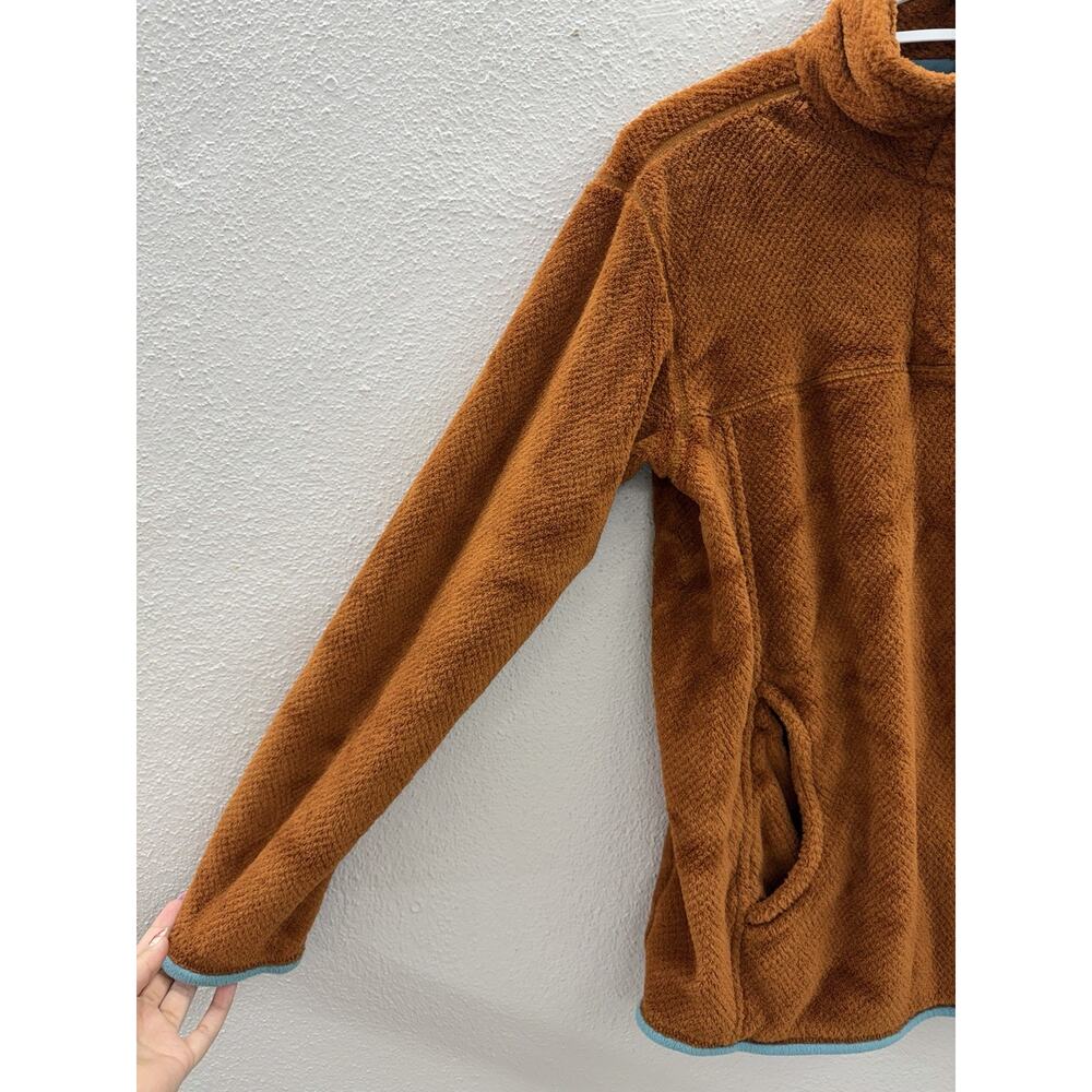 Patagonia Womens Pullover Size XL Re-Tool Snap-T Bunt Orange Polartec Fleece - Picture 9 of 14